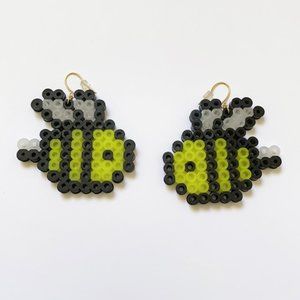 Bumble Bee Fuse Beads Earrings. New